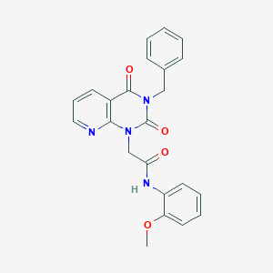 molecular formula C23H20N4O4 B2673797 2-{3-benzyl-2,4-dioxo-1H,2H,3H,4H-pyrido[2,3-d]pyrimidin-1-yl}-N-(2-methoxyphenyl)acetamide CAS No. 931726-72-6