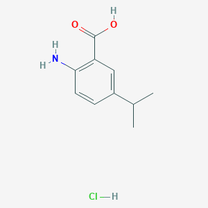 molecular formula C10H14ClNO2 B2673798 2-Amino-5-(propan-2-yl)benzoic acid hydrochloride CAS No. 2344685-97-6