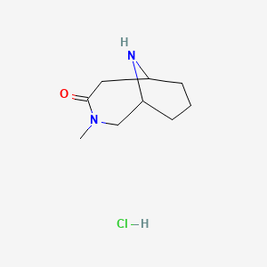 molecular formula C9H17ClN2O B2673816 3-methyl-3,10-diazabicyclo[4.3.1]decan-4-one hydrochloride CAS No. 2287279-71-2
