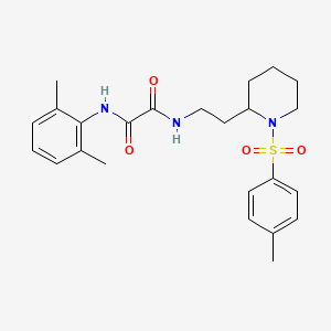 molecular formula C24H31N3O4S B2673821 N1-(2,6-dimethylphenyl)-N2-(2-(1-tosylpiperidin-2-yl)ethyl)oxalamide CAS No. 898368-58-6