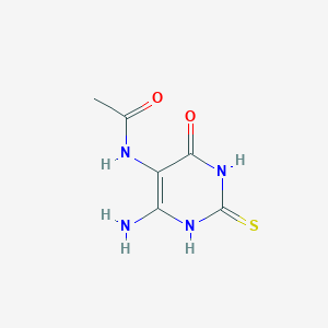 molecular formula C6H8N4O2S B2673832 N-(6-amino-4-oxo-2-sulfanylidene-1,2,3,4-tetrahydropyrimidin-5-yl)acetamide CAS No. 89533-39-1