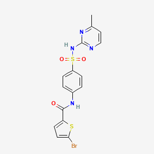 molecular formula C16H13BrN4O3S2 B2673841 5-bromo-N-(4-(N-(4-methylpyrimidin-2-yl)sulfamoyl)phenyl)thiophene-2-carboxamide CAS No. 333747-33-4