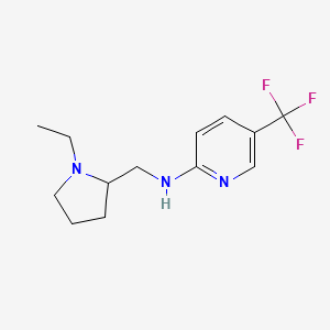 molecular formula C13H18F3N3 B2673850 N-[(1-ethylpyrrolidin-2-yl)methyl]-5-(trifluoromethyl)pyridin-2-amine CAS No. 923155-46-8