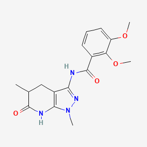 molecular formula C17H20N4O4 B2673855 N-{1,5-dimethyl-6-oxo-1H,4H,5H,6H,7H-pyrazolo[3,4-b]pyridin-3-yl}-2,3-dimethoxybenzamide CAS No. 1171574-81-4