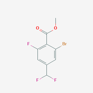 molecular formula C9H6BrF3O2 B2673858 Methyl 2-bromo-4-(difluoromethyl)-6-fluorobenzoate CAS No. 2092337-86-3