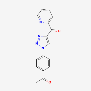 1-{4-[4-(2-pyridinylcarbonyl)-1H-1,2,3-triazol-1-yl]phenyl}-1-ethanone