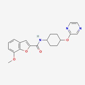 7-methoxy-N-((1r,4r)-4-(pyrazin-2-yloxy)cyclohexyl)benzofuran-2-carboxamide