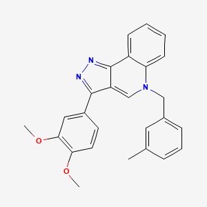 molecular formula C26H23N3O2 B2673878 3-(3,4-dimethoxyphenyl)-5-[(3-methylphenyl)methyl]-5H-pyrazolo[4,3-c]quinoline CAS No. 866809-77-0