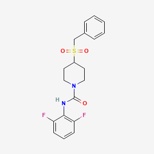 molecular formula C19H20F2N2O3S B2673879 4-(benzylsulfonyl)-N-(2,6-difluorophenyl)piperidine-1-carboxamide CAS No. 2034609-13-5