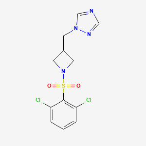 1-((1-((2,6-dichlorophenyl)sulfonyl)azetidin-3-yl)methyl)-1H-1,2,4-triazole