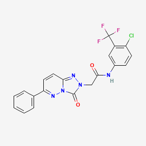molecular formula C20H13ClF3N5O2 B2673883 N-[4-chloro-3-(trifluoromethyl)phenyl]-2-{3-oxo-6-phenyl-2H,3H-[1,2,4]triazolo[4,3-b]pyridazin-2-yl}acetamide CAS No. 1251603-96-9