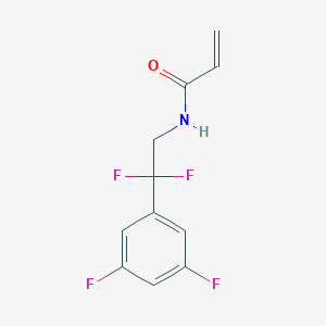 molecular formula C11H9F4NO B2673922 N-[2-(3,5-Difluorophenyl)-2,2-difluoroethyl]prop-2-enamide CAS No. 2305533-50-8