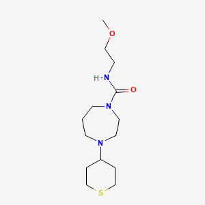 molecular formula C14H27N3O2S B2673942 N-(2-methoxyethyl)-4-(thian-4-yl)-1,4-diazepane-1-carboxamide CAS No. 2034557-91-8