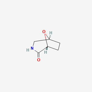 molecular formula C6H9NO2 B2673943 (1R,5S)-8-oxa-3-azabicyclo[3.2.1]octan-2-one CAS No. 1932559-11-9; 83601-55-2