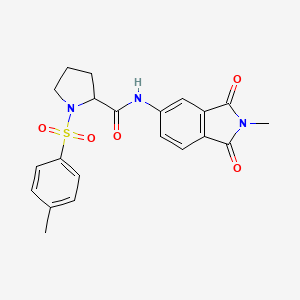 molecular formula C21H21N3O5S B2673946 N-(2-methyl-1,3-dioxoisoindolin-5-yl)-1-tosylpyrrolidine-2-carboxamide CAS No. 1048661-17-1