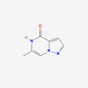 molecular formula C7H7N3O B2673954 6-methyl-4H,5H-pyrazolo[1,5-a]pyrazin-4-one CAS No. 2241139-05-7