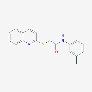 molecular formula C18H16N2OS B2673961 2-(quinolin-2-ylthio)-N-(m-tolyl)acetamide CAS No. 671198-64-4