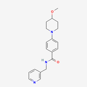 molecular formula C19H23N3O2 B2673967 4-(4-methoxypiperidin-1-yl)-N-(pyridin-3-ylmethyl)benzamide CAS No. 2034306-08-4