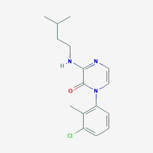 1-(3-Chloro-2-methylphenyl)-3-(3-methylbutylamino)pyrazin-2-one