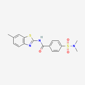 4-(dimethylsulfamoyl)-N-(6-methyl-1,3-benzothiazol-2-yl)benzamide