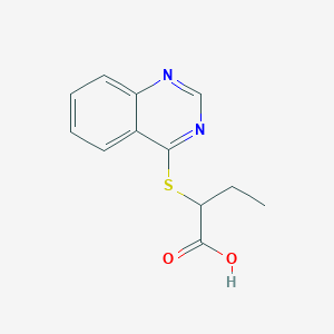 molecular formula C12H12N2O2S B2674008 2-(Quinazolin-4-ylsulfanyl)butanoic acid CAS No. 781656-20-0