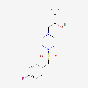 1-Cyclopropyl-2-(4-((4-fluorobenzyl)sulfonyl)piperazin-1-yl)ethanol
