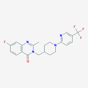 7-Fluoro-2-methyl-3-[[1-[5-(trifluoromethyl)pyridin-2-yl]piperidin-4-yl]methyl]quinazolin-4-one