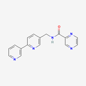 N-([2,3'-bipyridin]-5-ylmethyl)pyrazine-2-carboxamide