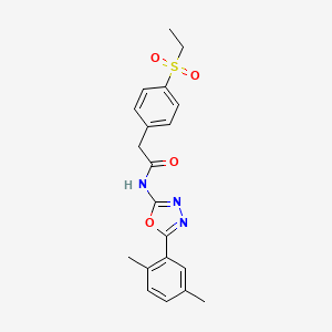 N-(5-(2,5-dimethylphenyl)-1,3,4-oxadiazol-2-yl)-2-(4-(ethylsulfonyl)phenyl)acetamide