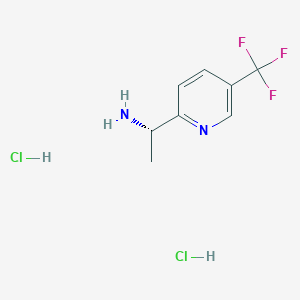 molecular formula C8H11Cl2F3N2 B2674017 (S)-1-(5-(Trifluoromethyl)pyridin-2-yl)ethanamine dihydrochloride CAS No. 2061996-71-0