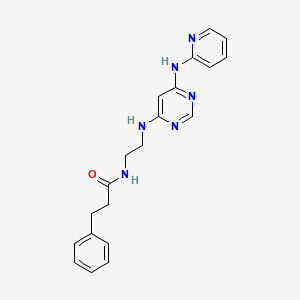 3-phenyl-N-(2-((6-(pyridin-2-ylamino)pyrimidin-4-yl)amino)ethyl)propanamide