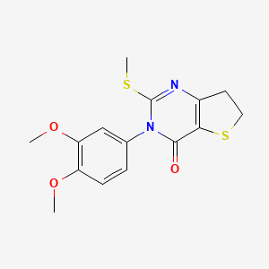 3-(3,4-Dimethoxyphenyl)-2-methylsulfanyl-6,7-dihydrothieno[3,2-d]pyrimidin-4-one