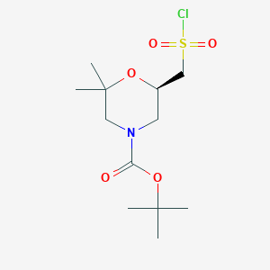 Tert-butyl (6R)-6-(chlorosulfonylmethyl)-2,2-dimethylmorpholine-4-carboxylate