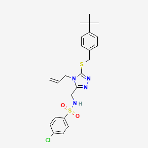N-[(4-allyl-5-{[4-(tert-butyl)benzyl]sulfanyl}-4H-1,2,4-triazol-3-yl)methyl]-4-chlorobenzenesulfonamide