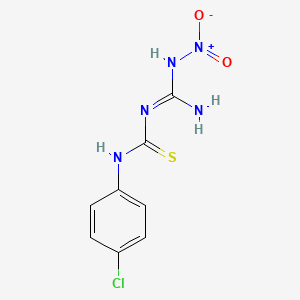 molecular formula C8H8ClN5O2S B2674028 1-(4-Chlorophenyl)-3-[imino(nitroamino)methyl]-thiourea CAS No. 204188-36-3