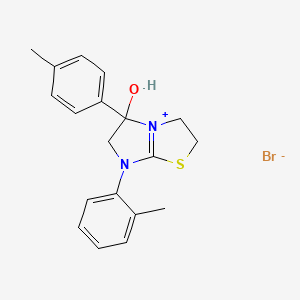 5-Hydroxy-7-(o-tolyl)-5-(p-tolyl)-2,3,5,6-tetrahydroimidazo[2,1-b]thiazol-7-ium bromide