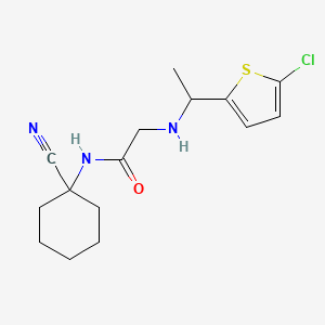 2-{[1-(5-chlorothiophen-2-yl)ethyl]amino}-N-(1-cyanocyclohexyl)acetamide