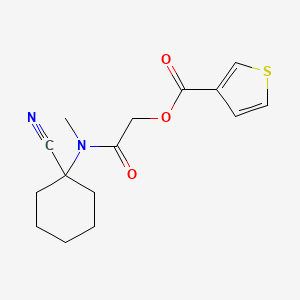 molecular formula C15H18N2O3S B2674034 [(1-Cyanocyclohexyl)(methyl)carbamoyl]methyl thiophene-3-carboxylate CAS No. 1240706-83-5