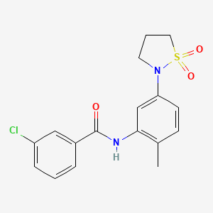 3-chloro-N-(5-(1,1-dioxidoisothiazolidin-2-yl)-2-methylphenyl)benzamide