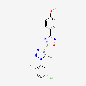 5-[1-(5-chloro-2-methylphenyl)-5-methyl-1H-1,2,3-triazol-4-yl]-3-(4-methoxyphenyl)-1,2,4-oxadiazole