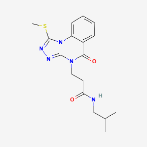 N-[2-(5-methyl-1H-benzimidazol-2-yl)ethyl]-3-[4-(4-methylpiperidin-1-yl)phenyl]-1,2,4-oxadiazole-5-carboxamide