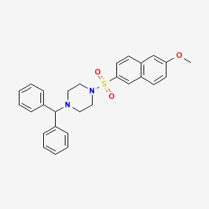 1-(Diphenylmethyl)-4-[(6-methoxynaphthalen-2-yl)sulfonyl]piperazine