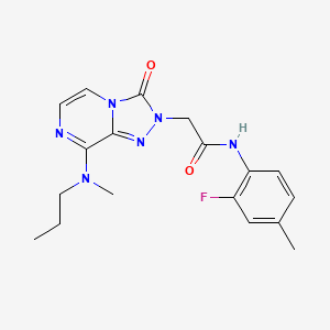 N-(2-fluoro-4-methylphenyl)-2-[8-[methyl(propyl)amino]-3-oxo[1,2,4]triazolo[4,3-a]pyrazin-2(3H)-yl]acetamide