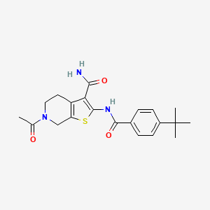 6-Acetyl-2-(4-(tert-butyl)benzamido)-4,5,6,7-tetrahydrothieno[2,3-c]pyridine-3-carboxamide