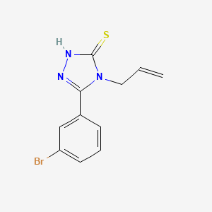 molecular formula C11H10BrN3S B2674085 4-allyl-5-(3-bromophenyl)-4H-1,2,4-triazole-3-thiol CAS No. 341013-59-0