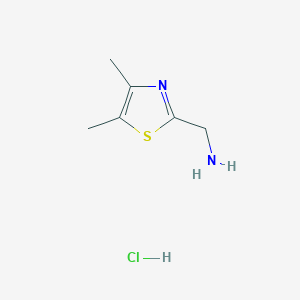 molecular formula C6H11ClN2S B2674091 [(4,5-Dimethyl-1,3-thiazol-2-yl)methyl]amine dihydrochloride CAS No. 90084-53-0