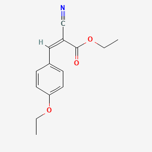 molecular formula C14H15NO3 B2674101 (Z)-ethyl 2-cyano-3-(4-ethoxyphenyl)acrylate CAS No. 129115-53-3