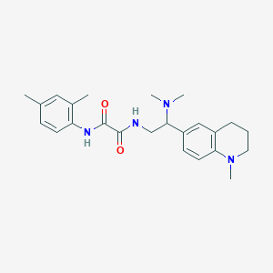 molecular formula C24H32N4O2 B2674117 N-[2-(dimethylamino)-2-(1-methyl-1,2,3,4-tetrahydroquinolin-6-yl)ethyl]-N'-(2,4-dimethylphenyl)ethanediamide CAS No. 922119-39-9