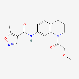 molecular formula C17H19N3O4 B2674118 N-(1-(2-methoxyacetyl)-1,2,3,4-tetrahydroquinolin-7-yl)-5-methylisoxazole-4-carboxamide CAS No. 1428373-03-8