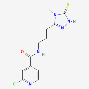 2-chloro-N-[3-(4-methyl-5-sulfanyl-4H-1,2,4-triazol-3-yl)propyl]pyridine-4-carboxamide